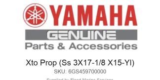 Xto Prop (Ss 3X17-1/8 X15-Yl) - Genuine Yamaha Product available at Flood Marine