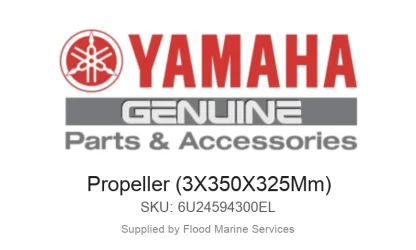 Propeller (3X350X325Mm) - Genuine Yamaha Product available at Flood Marine