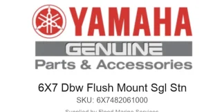 6X7 Dbw Flush Mount Sgl Stn - Genuine Yamaha Product available at Flood Marine