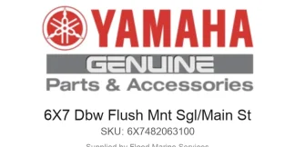 6X7 Dbw Flush Mnt Sgl/Main St - Genuine Yamaha Product available at Flood Marine