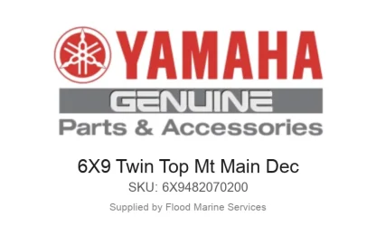 6X9 Twin Top Mt Main Dec - Genuine Yamaha Product available at Flood Marine