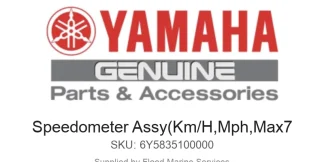 Speedometer Assy(Km/H,Mph,Max7 - Genuine Yamaha Product available at Flood Marine