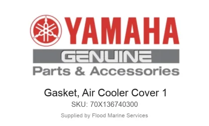 Gasket, Air Cooler Cover 1 - Genuine Yamaha Product available at Flood Marine