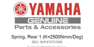 Spring, Rear 1 (K=2500Nmm/Deg) - Genuine Yamaha Product available at Flood Marine