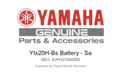 Ytx20H-Bs Battery - Sa - Genuine Yamaha Product available at Flood Marine