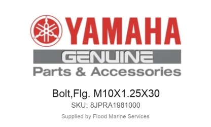 Bolt,Flg. M10X1.25X30 - Genuine Yamaha Product available at Flood Marine