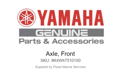Axle, Front - Genuine Yamaha Product available at Flood Marine