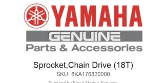 Sprocket,Chain Drive (18T) - Genuine Yamaha Product available at Flood Marine