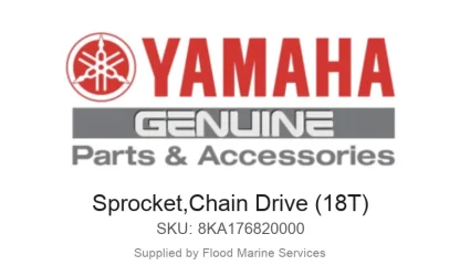 Sprocket,Chain Drive (18T) - Genuine Yamaha Product available at Flood Marine