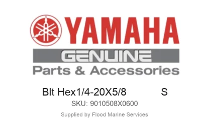 Blt Hex1/4-20X5/8            S - Genuine Yamaha Product available at Flood Marine