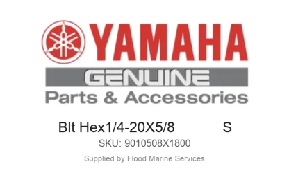 Blt Hex1/4-20X5/8            S - Genuine Yamaha Product available at Flood Marine