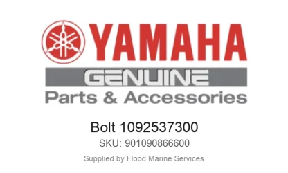 Bolt 1092537300 - Genuine Yamaha Product available at Flood Marine