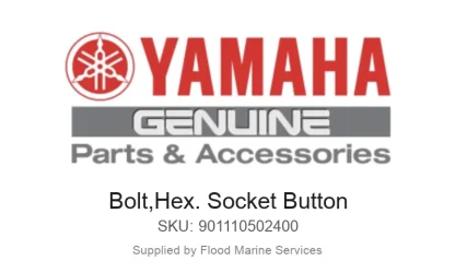 Bolt,Hex. Socket Button - Genuine Yamaha Product available at Flood Marine