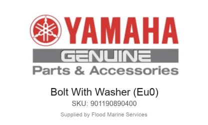 Bolt With Washer (Eu0) - Genuine Yamaha Product available at Flood Marine