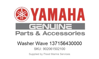 Washer Wave 137156430000 - Genuine Yamaha Product available at Flood Marine