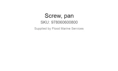 Screw, pan - Genuine Yamaha Product available at Flood Marine