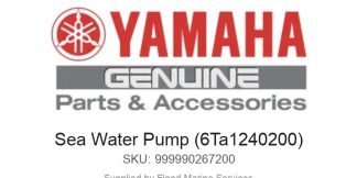 Sea Water Pump (6Ta1240200) - Genuine Yamaha Product available at Flood Marine