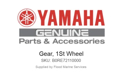 Gear, 1St Wheel - Genuine Yamaha Product available at Flood Marine
