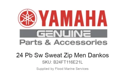 24 Pb Sw Sweat Zip Men Dankos - Genuine Yamaha Product available at Flood Marine