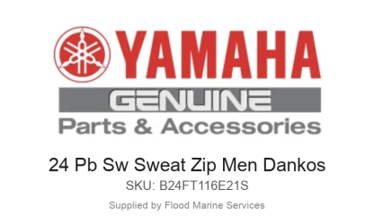 24 Pb Sw Sweat Zip Men Dankos - Genuine Yamaha Product available at Flood Marine