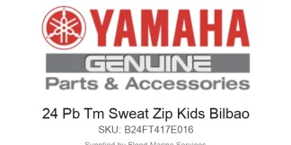 24 Pb Tm Sweat Zip Kids Bilbao - Genuine Yamaha Product available at Flood Marine