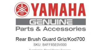 Rear Brush Guard Griz/Kod700 - Genuine Yamaha Product available at Flood Marine