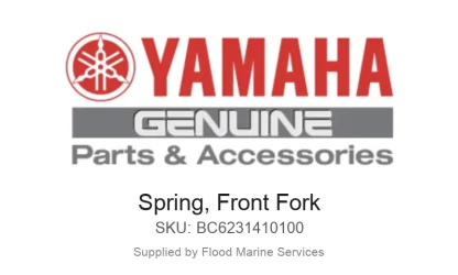 Spring, Front Fork - Genuine Yamaha Product available at Flood Marine