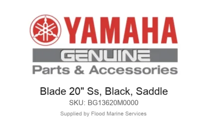 Blade 20" Ss, Black, Saddle - Genuine Yamaha Product available at Flood Marine