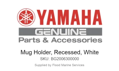 Mug Holder, Recessed, White - Genuine Yamaha Product available at Flood Marine