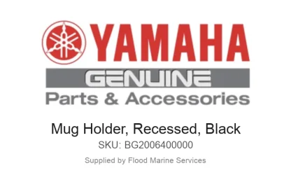 Mug Holder, Recessed, Black - Genuine Yamaha Product available at Flood Marine