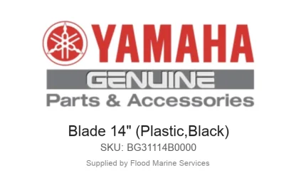 Blade 14" (Plastic,Black) - Genuine Yamaha Product available at Flood Marine