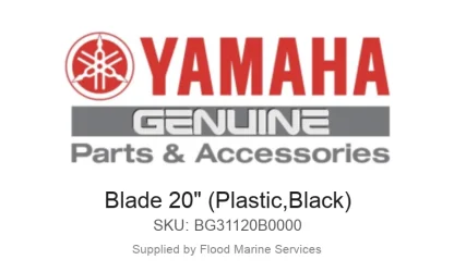 Blade 20" (Plastic,Black) - Genuine Yamaha Product available at Flood Marine