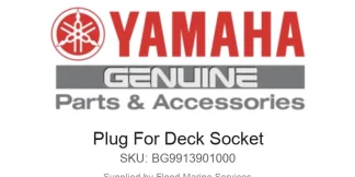 Plug For Deck Socket - Genuine Yamaha Product available at Flood Marine