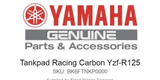 Tankpad Racing Carbon Yzf-R125 - Genuine Yamaha Product available at Flood Marine
