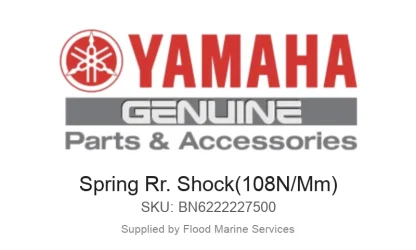 Spring Rr. Shock(108N/Mm) - Genuine Yamaha Product available at Flood Marine