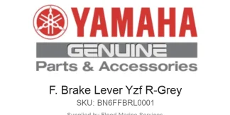 F. Brake Lever Yzf R-Grey - Genuine Yamaha Product available at Flood Marine