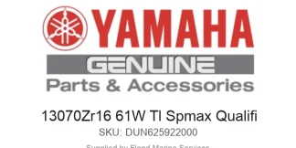 13070Zr16 61W Tl Spmax Qualifi - Genuine Yamaha Product available at Flood Marine
