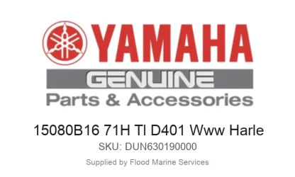 15080B16 71H Tl D401 Www Harle - Genuine Yamaha Product available at Flood Marine