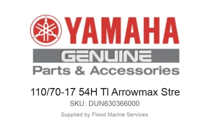 110/70-17 54H Tl Arrowmax Stre - Genuine Yamaha Product available at Flood Marine