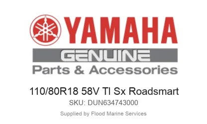 110/80R18 58V Tl Sx Roadsmart - Genuine Yamaha Product available at Flood Marine