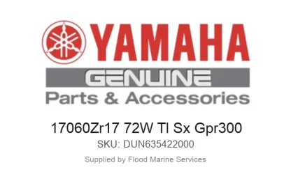 17060Zr17 72W Tl Sx Gpr300 - Genuine Yamaha Product available at Flood Marine
