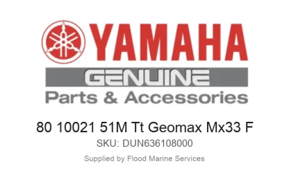 80 10021 51M Tt Geomax Mx33 F - Genuine Yamaha Product available at Flood Marine