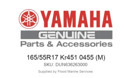 165/55R17 Kr451 0455 (M) - Genuine Yamaha Product available at Flood Marine