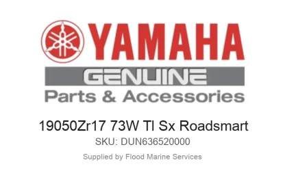 19050Zr17 73W Tl Sx Roadsmart - Genuine Yamaha Product available at Flood Marine