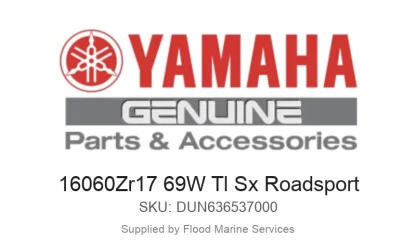 16060Zr17 69W Tl Sx Roadsport - Genuine Yamaha Product available at Flood Marine