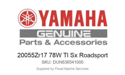 20055Zr17 78W Tl Sx Roadsport - Genuine Yamaha Product available at Flood Marine