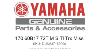170 60B17 72T M S Tl Trx Missi - Genuine Yamaha Product available at Flood Marine