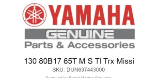 130 80B17 65T M S Tl Trx Missi - Genuine Yamaha Product available at Flood Marine