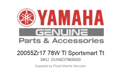 20055Zr17 78W Tl Sportsmart Tt - Genuine Yamaha Product available at Flood Marine