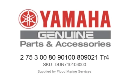 2 75 3 00 80 90100 809021 Tr4 - Genuine Yamaha Product available at Flood Marine